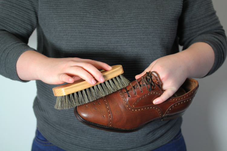 hoe leren schoenen poetsen