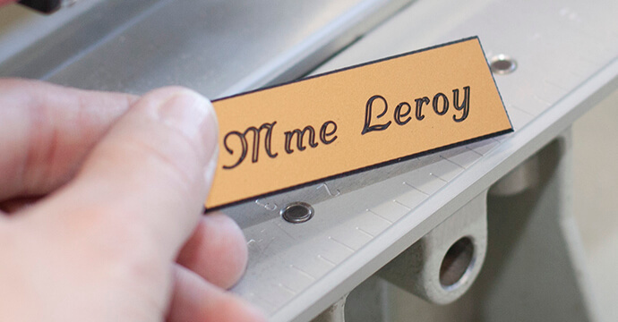 Engraved name tags