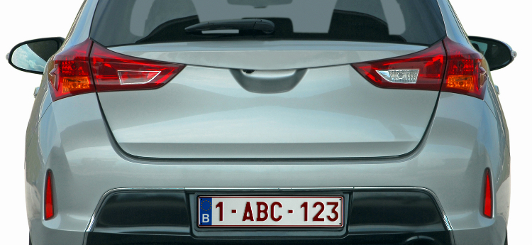 Numer plate on car Numer plate on car